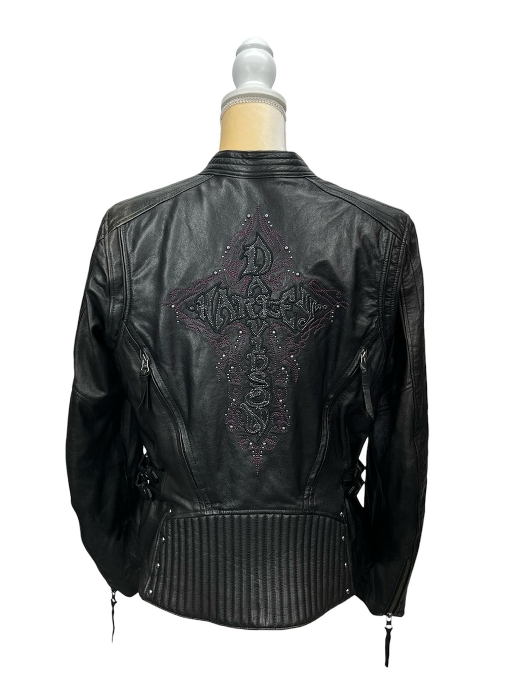 Harley-Davidson Women's Avangelina Sheepskin Leather 3-in1 Jacket Large Black - Picture 6 of 15